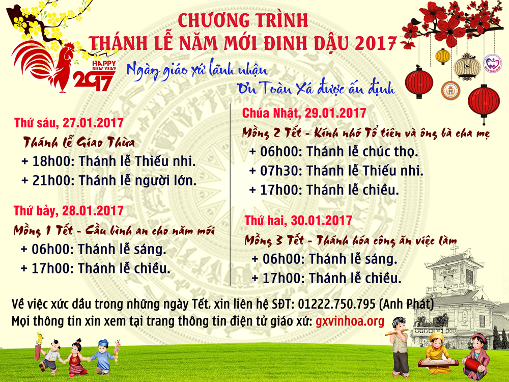 Gx. Vĩnh Hoà - Chương trình Thánh lễ Năm Mới Đinh Dậu 2017