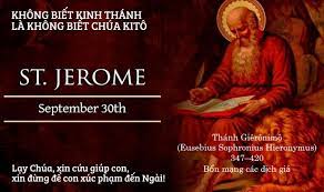 Thứ Sáu  – Thánh Giêrônimô, linh mục, tiến sĩ Hội Thánh. Lễ nhớ. – Lắng nghe và sám hối.